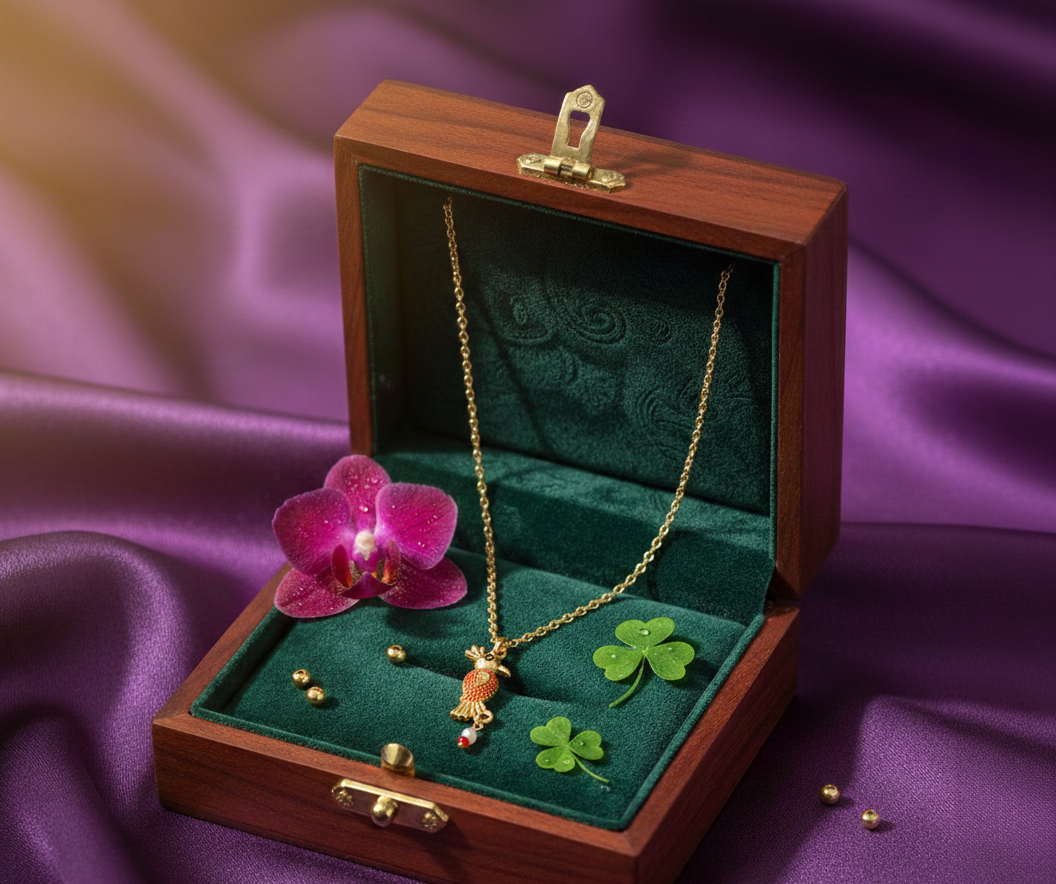 Avnee's Bird Design Pendant With Chain